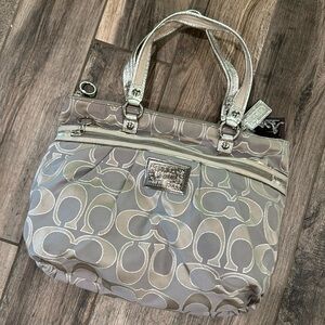 Silver Coach Bag